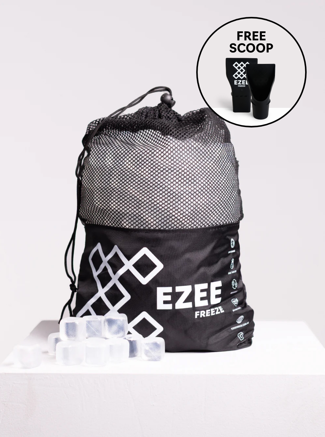 Mega Freeze Clear Ice - 5kg Black Bag